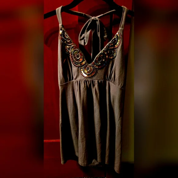 Embellished Halter Top - Picture 1 of 7